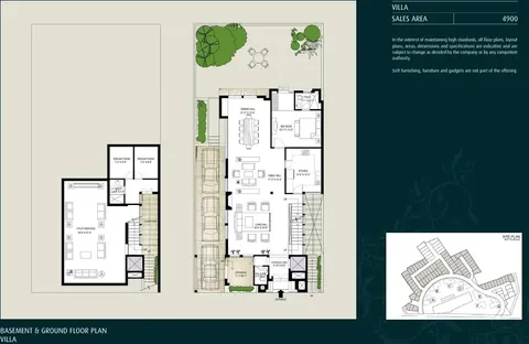 Emaar The Palm Springs 5 BHK villa plan, 4,900 sq ft
