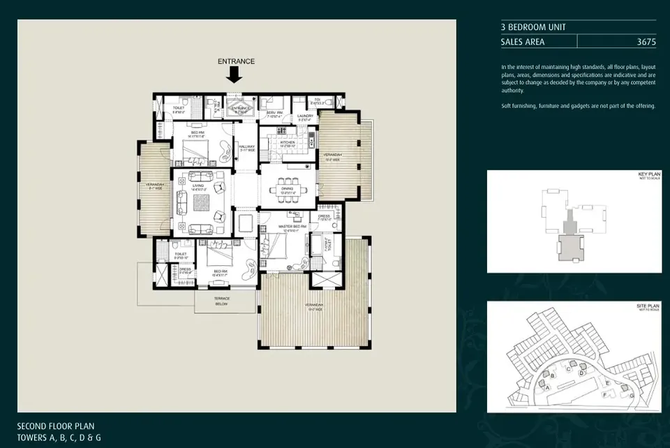 Emaar The Palm Springs apartment floor plan, 3,675 sq ft