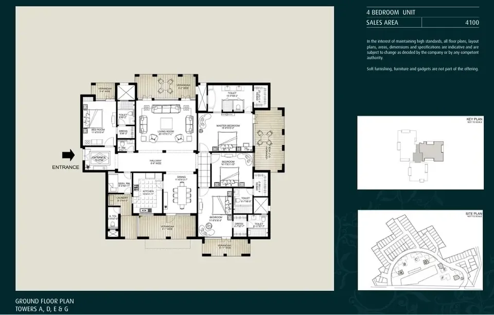 Emaar The Palm Springs apartment floor plan, 4,100 sq ft