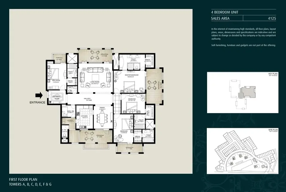 Emaar The Palm Springs apartment floor plan, 4,125 sq ft