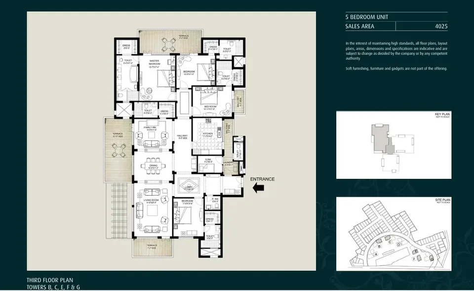 Emaar The Palm Springs apartment floor plan, 4,025 sq ft