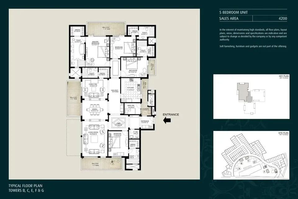 Emaar The Palm Springs apartment floor plan, 4,200 sq ft