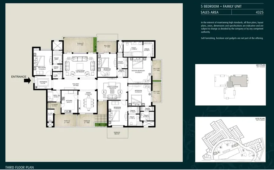 Emaar The Palm Springs apartment floor plan, 4,325 sq ft