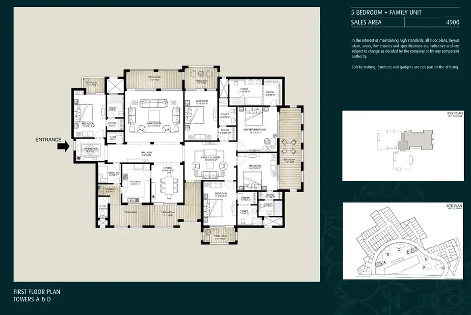 Emaar The Palm Springs apartment floor plan, 4,900 sq ft