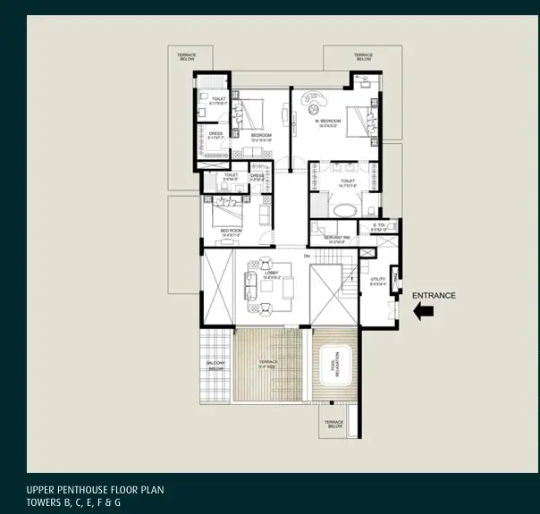 Emaar The Palm Springs penthouse plan 2