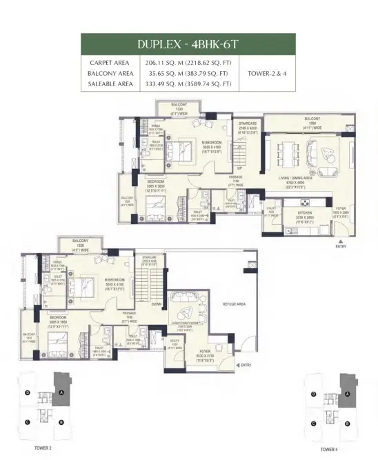 Emaar Urban Oasis penthouse plan 1