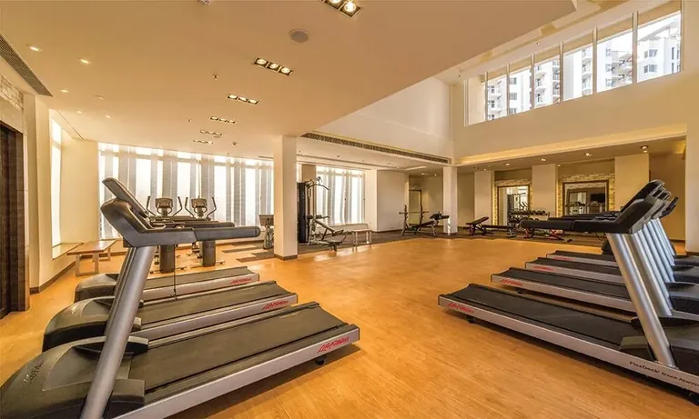 Experion The Heartsong air-conditioned gym in the clubhouse, actual photo
