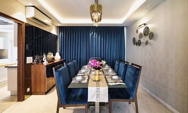 Experion Windchants 4 BHK apartment dining area, actual photo