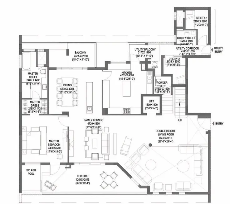 Experion Windchants penthouse plan 1