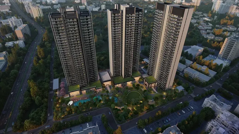 Godrej Miraya aerial view of the three towers