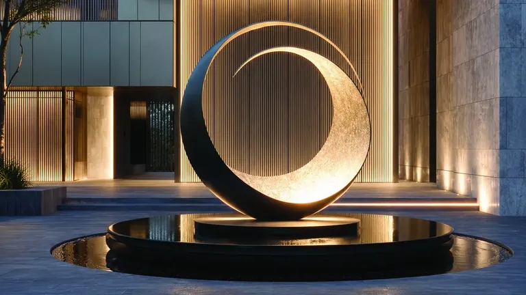 Godrej Samaris arrival water feature and sculpture