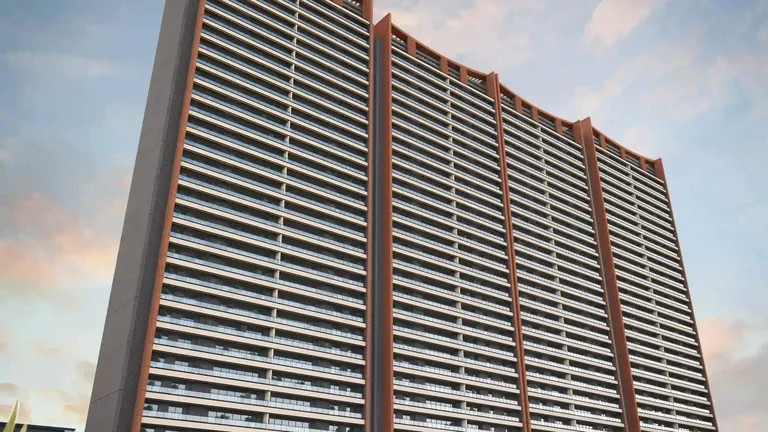 Godrej Sora tower seen from below