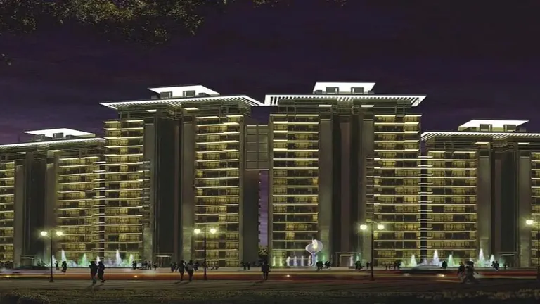 GPL Eden Heights towers lit up at night, artist's impression