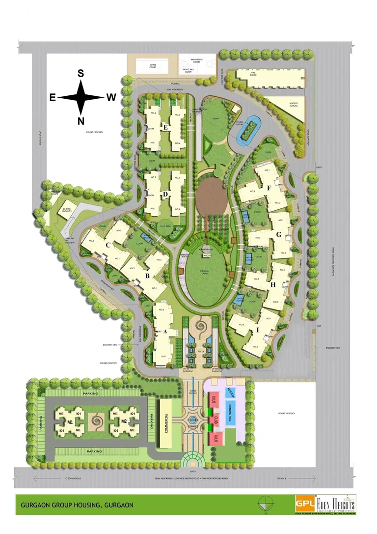 GPL Mint Towers master plan within the GPL Eden Heights campus, Sector 70