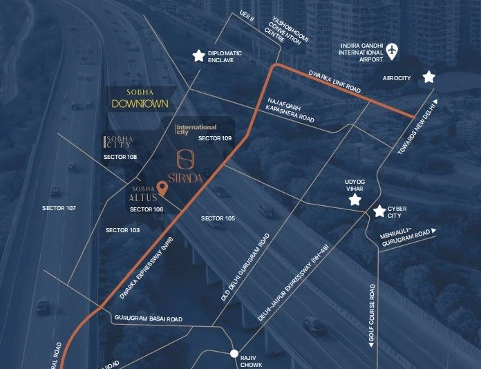 Sobha Strada location map
