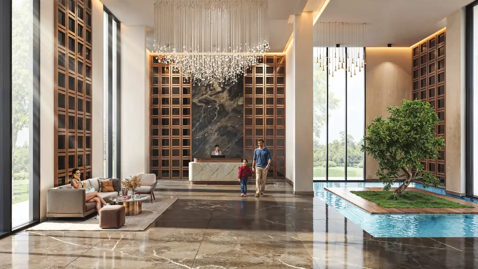 Hero The Palatial lobby lounge with water feature