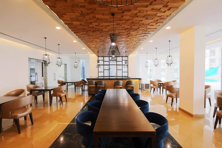 Indiabulls Enigma clubhouse cafe and dining area, photo