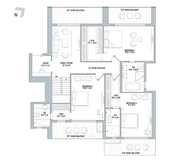 Indiabulls Estate and Club penthouse plan 2
