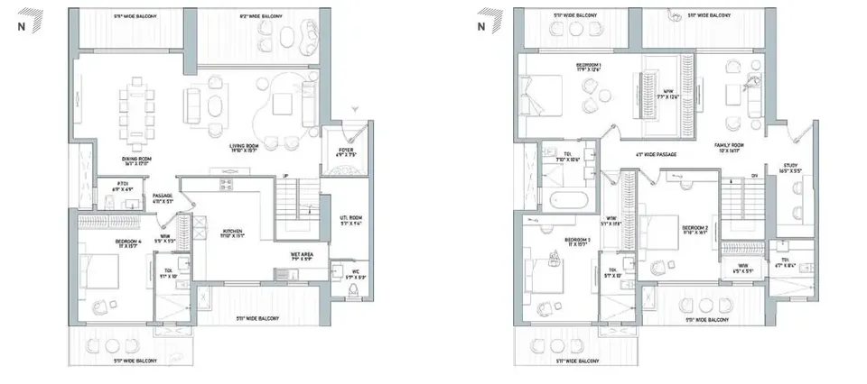 Indiabulls Estate and Club 4 BHK floor plan, 5,079 sq ft super area