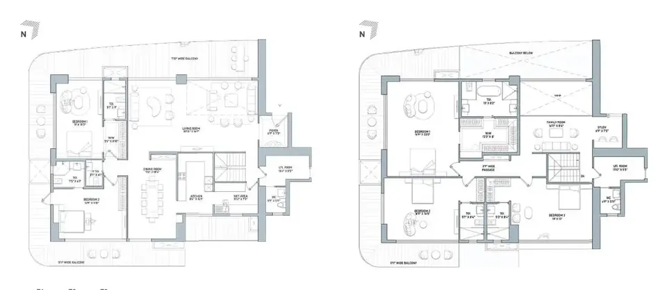 Indiabulls Estate and Club 5 BHK duplex penthouse (set 4) plan, 7,008 sq ft super area