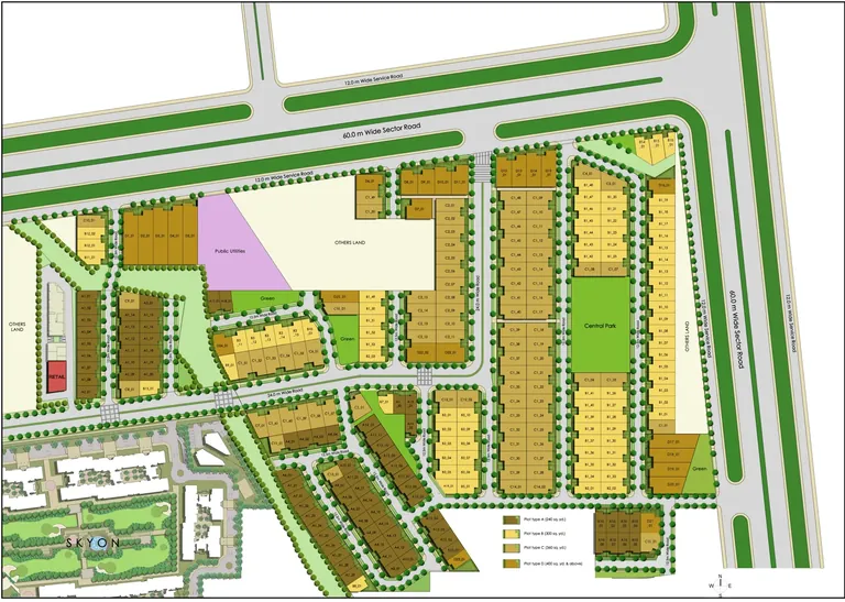 Ireo City Plots master plan showing the plot layout