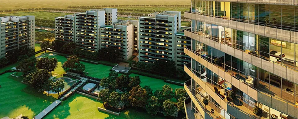 Ireo Skyon balconies overlooking the central garden, artist's impression