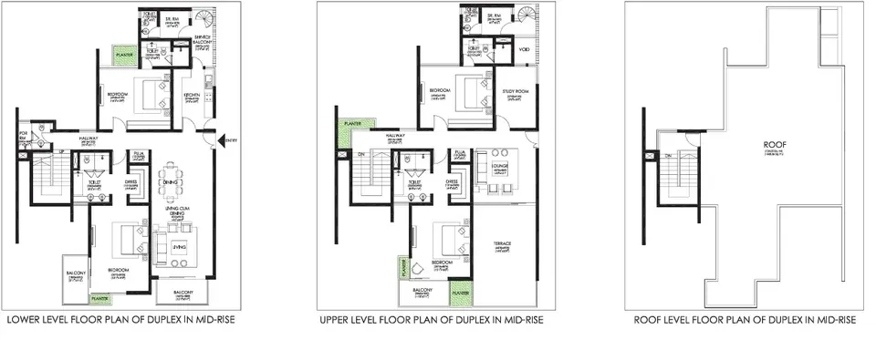 Ireo Victory Valley 4 BHK duplex penthouse plan 1 of 4, 5,970 sq ft home