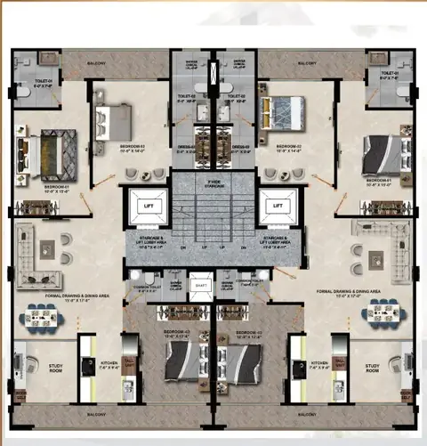 Laburnum Victory Floors 3 BHK builder floor floor plan, 1,700 sq ft super area
