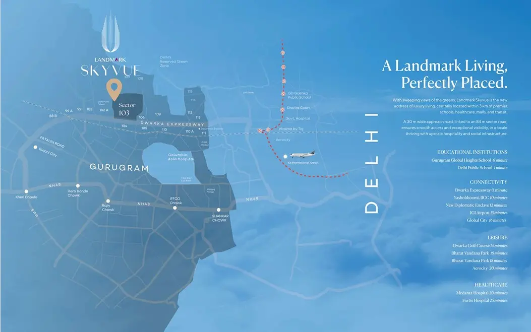 Landmark Skyvue location map