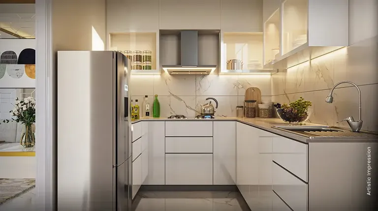 M3M Capital sample modular kitchen, artist's impression