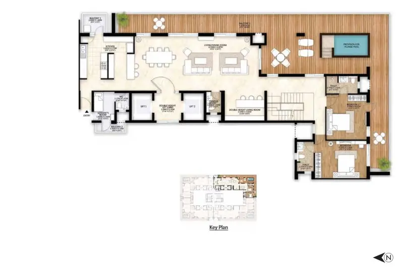 Mahindra Luminare penthouse plan 3