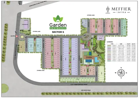 Meffier Garden Avenue site layout, which shows the 157 sq yd plots