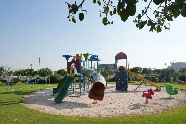 Meffier Golden Park kids play area on a sand pit