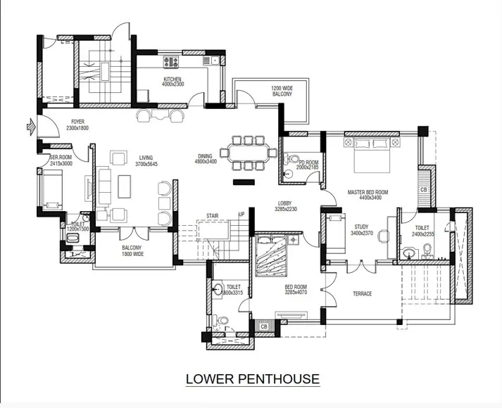 Orchid Petals penthouse plan 1