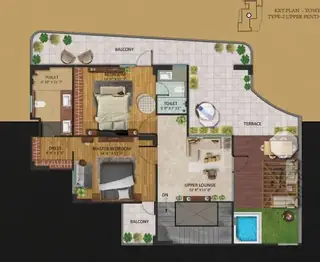 Oxirich Chintamanis Penthouse Set 2 floor plan, 4,076 sq ft