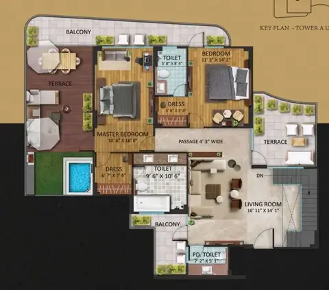 Oxirich Chintamanis Penthouse Set 3 floor plan, 5,033 sq ft