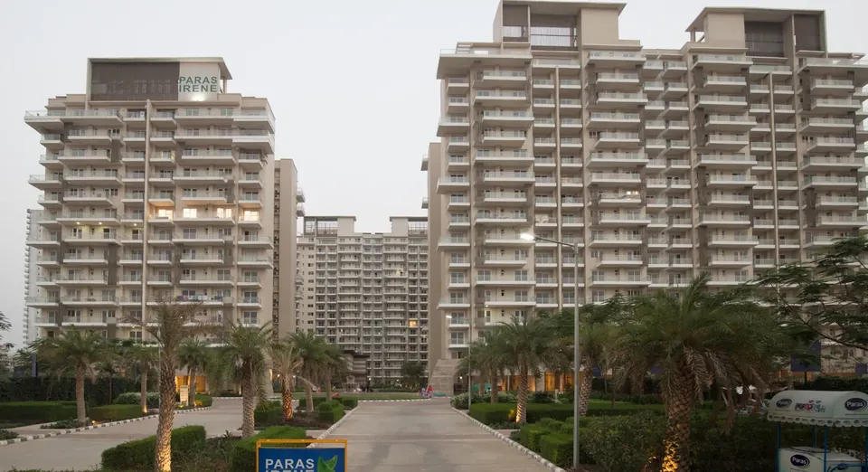 Paras Irene actual photo of the palm-lined entrance driveway and towers