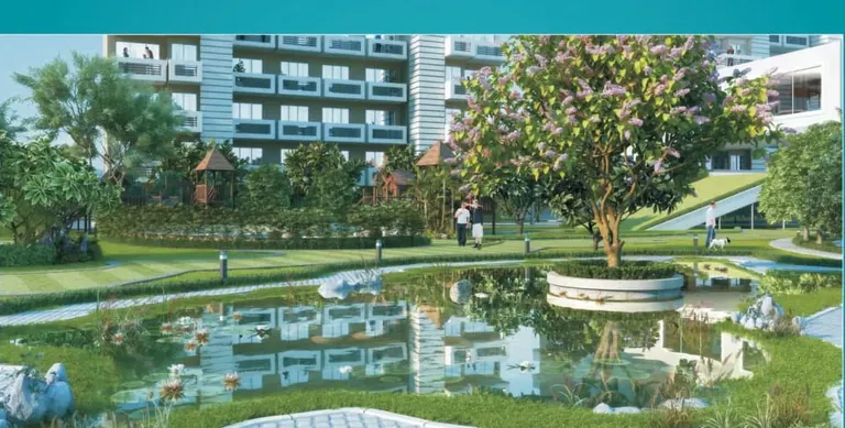 Pareena Mi Casa senior citizen lawn and fish pond, artist's impression