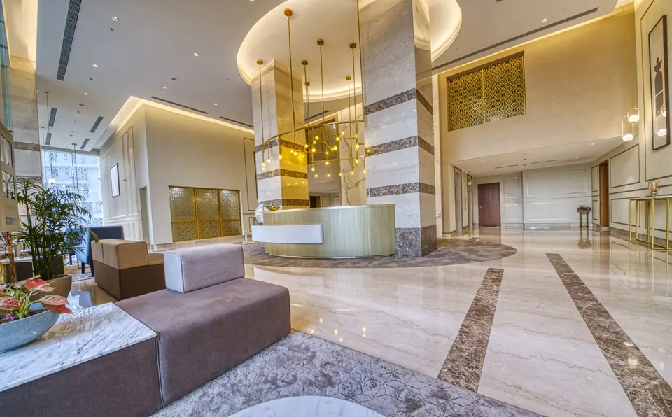 Pioneer Araya marble entrance lobby