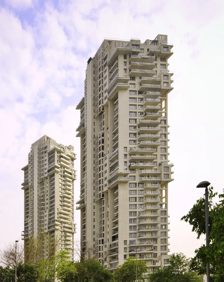 Pioneer Araya two towers against the sky