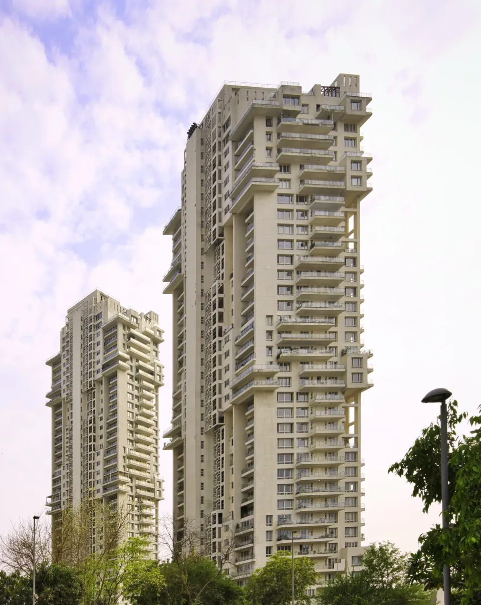 Pioneer Araya two towers against the sky