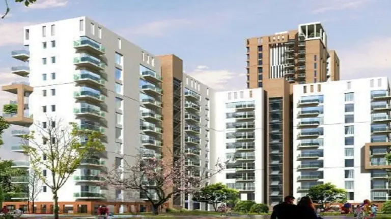 Pioneer Park white and brick-toned residential towers