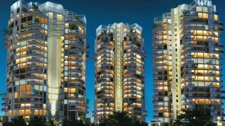 Pioneer Urban Presidia towers lit at night