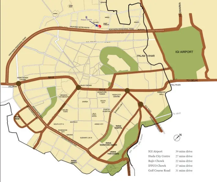 Paras Dews location map