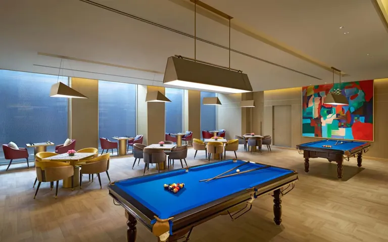 Puri Diplomatic Greens clubhouse billiards room