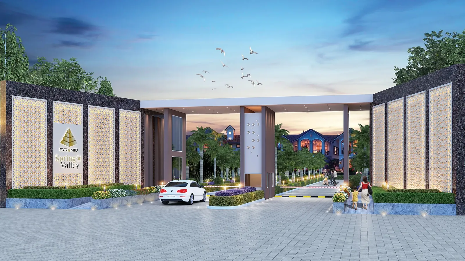 Pyramid Spring Valley Spring Valley entrance plaza, artist's view, artist's impression