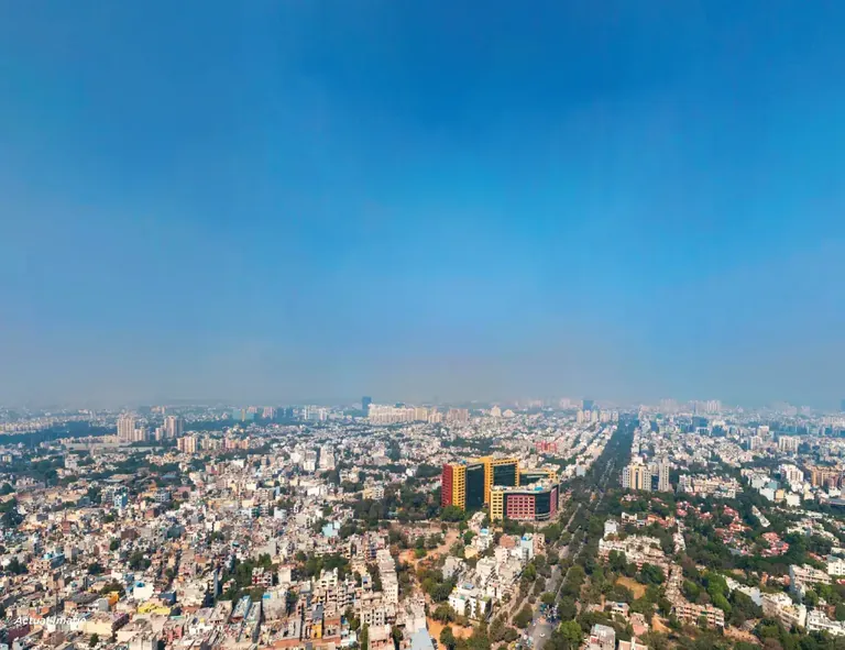 Shapoorji Pallonji The Dualis day view towards HUDA City Centre, actual photograph