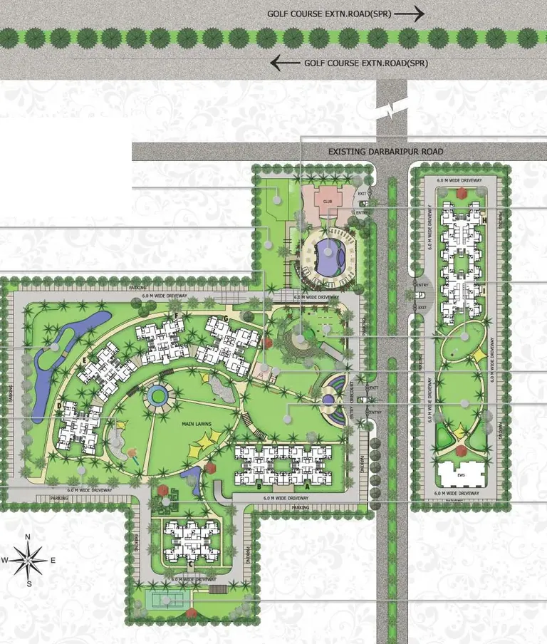 Shree Vardhman Victoria site layout plan with SPR and Darbaripur Road frontage