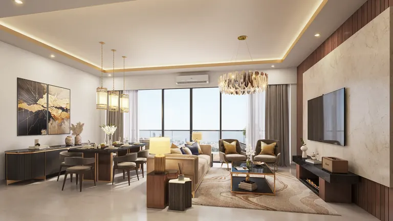 Signature Global Cloverdale SPR living and dining room