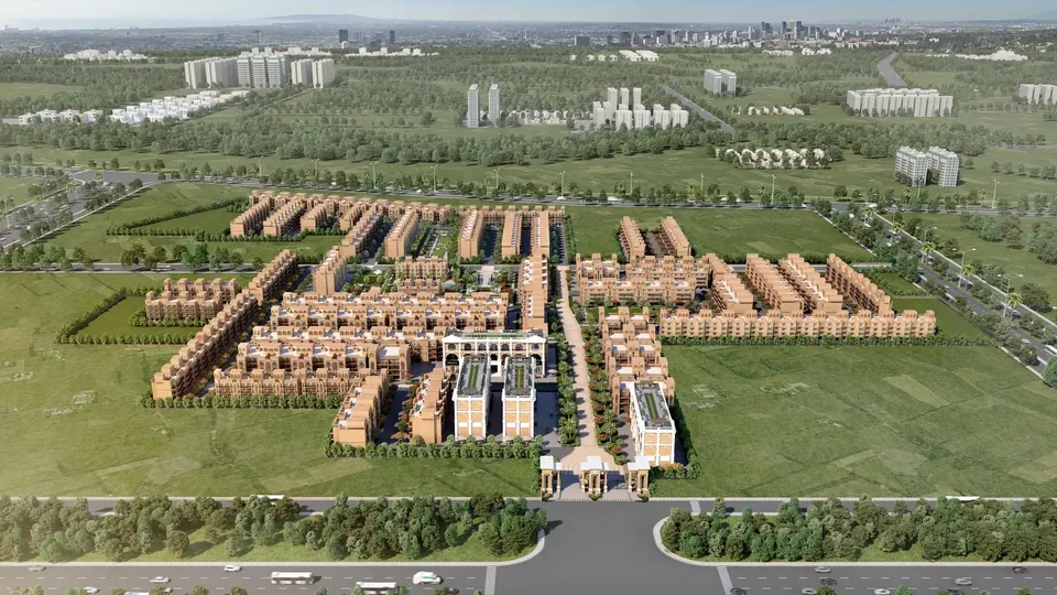 Signature Global Park aerial view of the Global Park layout, artist's impression